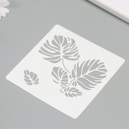Stencil "Big leaves" 15x15 cm-1