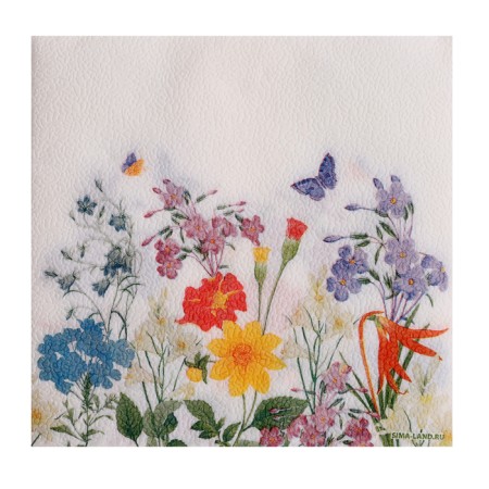 Two -layer -layer “field flowers” ​​wipes, 33x33 cm, set 20 pcs.-3