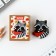 Icon in the box "Raccoon" 5 x 4 cm