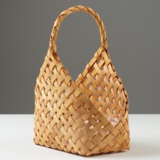 Wicker basket, 24 x 14 x 5.5 x 20/27.5 cm, sequoia