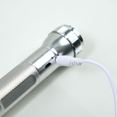 Manual battery, 2 watts, 120 lm, 1800 mAh, 8 hours of autonomous work, USB, 2 modes-2