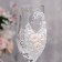 Set of wedding glasses "chic", with roses, white