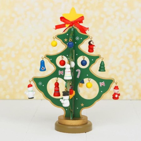 New Year's souvenir "Christmas tree on the stand" (gradient, color mix)
