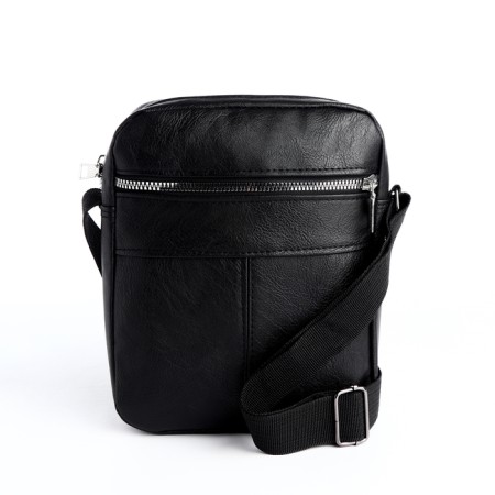 Male bag with lightning, black color-1