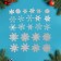 A set of New Year's stickers on the windows "Snowflakes" silver, 37 x 37 cm