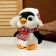 Soft toy "Penguin" in a hat, 22 cm, black color