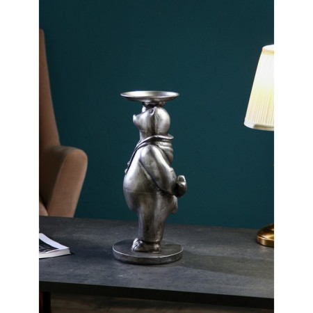 Steam for the little things "Bear", polystone, 43 cm, silver color-2
