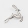 New Year! New Year's Brooch "Deer", white color in silver