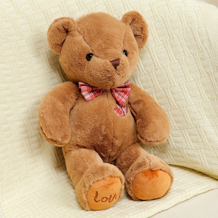 Soft toy "Bear", with a bow, 45 cm, brown color-1