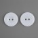 Button 2 punctures, d = 25 mm, white color