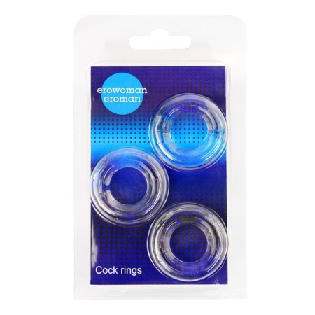 A set of rings of erectational Ereowman Eroman, silicone, transparent, 3 pcs-2