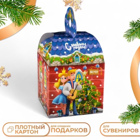 Gift box "Bremen musicians", 12 x 12 x 17 cm 1pc