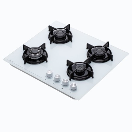 Hon surface Delvento V60N41C111, gas, 4 burners, white-4