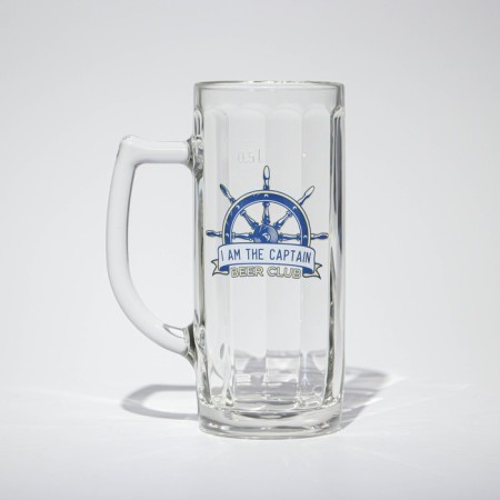 Glass mug for beer "Hamburg. Captain ", 500 ml, MIX drawing