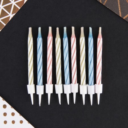 Candles for the cake Undetiated "Happy Birthday", 16 x 9 cm.-2