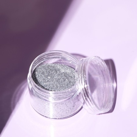 Cosmetic glitter in the jar "silver", 20 g-1