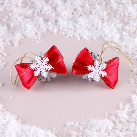 New Year's set "Snowflake bows"-1