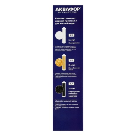 A set of interchangeable cartridges for Aquaphor Crystal, K5-KN-K7, filtering-8