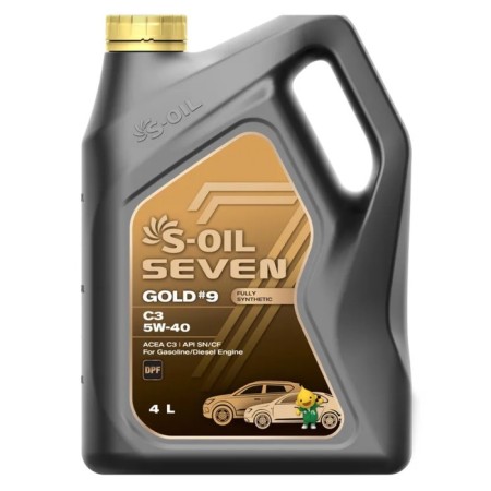 Automobile oil S-OIL 7 Gold #9 C3 5W-40 synthetics, 4 liters