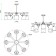 Ceiling chandelier Arte Lamp Thomas A7032PL-8WH, E27, 8x60 W, 66x66x41 cm, white, beige