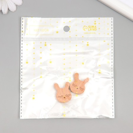 Bead for creativity tree "Bunny" 2.5x2.1 cm-3