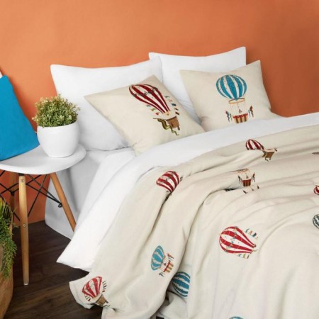 Cover with pillowcases "Vine", size 230x250 cm, cream color-2