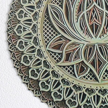 Panel wall metal "Lotus flower" Bezh 30x0.8x30 cm-2