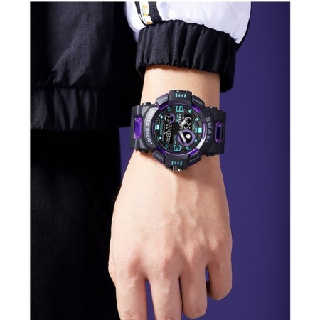 Watch is electronic watch, with an alarm clock, D-5.3 cm, strap L-27 cm, 5 atm, luminous-1