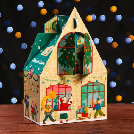 Gift box "New Year's town", 17.6 x 11.1 x 18.8 cm
