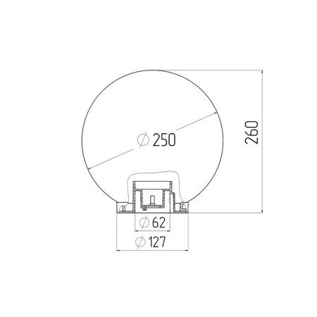 Lamp Garden Era "Shar" E27, IP44, 60W, 250x250x260 mm, black-1