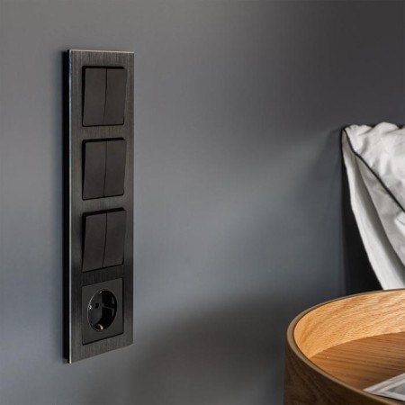 Two-clavy switch WL08-SW-2G, black color-2