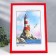 Photo frame plastic "Palette" 21x30 cm, red, with a leg