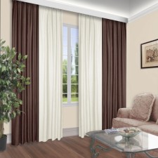 Set of curtains, size 160x250 cm, 2 pcs, cappuccino color, milk