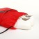 A bag for shoes on a lace, “ZFTS”, an outer pocket, a reflective strip, red color red