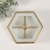 Casket glass with a metal frame "hexagon" transparent white 17.5x20x8 cm