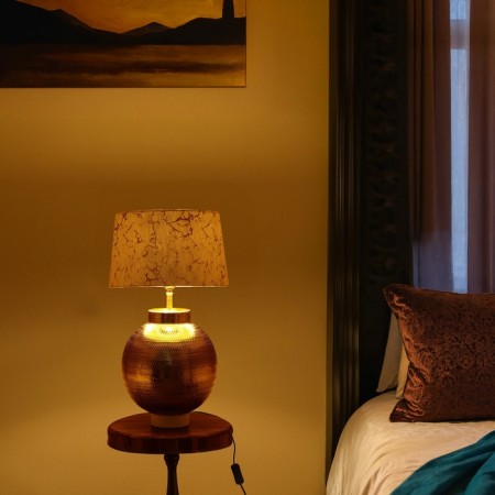 Tabled lamp "Beshton" 1x60W, E27 golden 49 cm