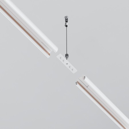 The connector is a straight line for the round low -profile busbar Exility, white-3