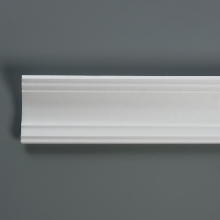 Ceiling skirting board 08018E, white 70x40x2000 mm-1