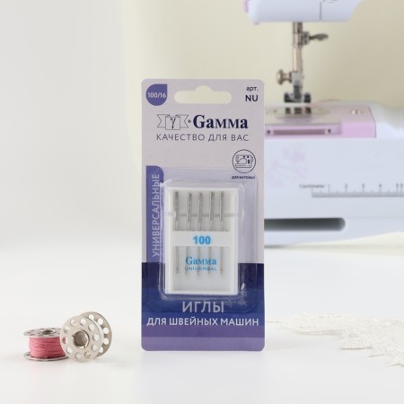 Needles for household sewing machines, universal, No. 100, 5 pcs, nu-4