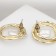 Earrings with pearls "bead" double circle, color gold