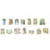 Stick Paper "Doors and windows in colors" 1.2 - 2.5 cm 100 pcs in a roll 11x8 cm