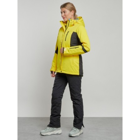 Ski costume female winter, size 50, yellow color-2