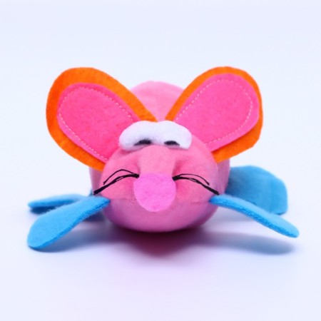 Mouse soft vibrating, 12 cm, mix of flowers-1