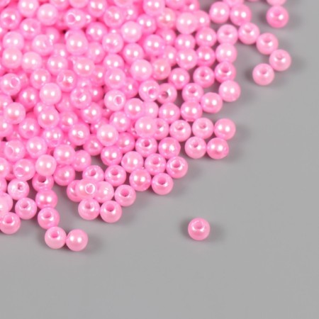 Set of beads "Pearls" d 4 mm, 250 grams, pink-1