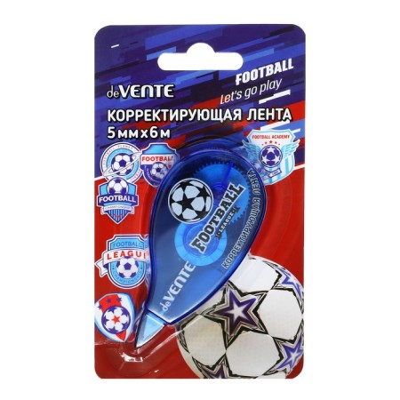 Correcting tape, 5mm x 6m, Devente Football, Front applicator, blister