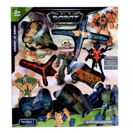 Set of robots "military detachment", transformed, mix-14