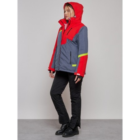 Ski jacket female winter, size 56, red color-18
