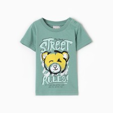 T -shirt for a boy, color sage, height 80 cm