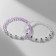 Bracelets "Demetrons" beads, Best Friends, white-lilac color