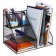 Stand for stationery, 7 departments, mesh, metal, black